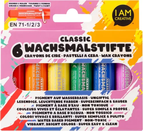 I AM CREATIVE Wachsmalstifte 4005.54 Classic 6 St&uuml;ck