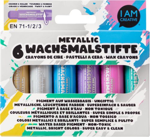 I AM CREATIVE Wachsmalstifte 4005.55 Metallic 6 St&uuml;ck
