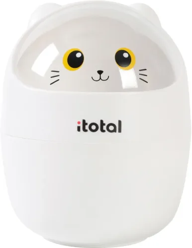 I-TOTAL Mini-M&uuml;lleimer 16x12cm XL2702 White Cat