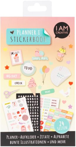I AM CREATIVE Stickerbook Planner 12x23cm 4087.581 24 Blatt