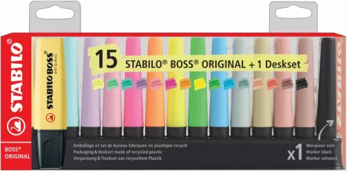STABILO BOSS Original F60915 Tischset 15 St&uuml;ck