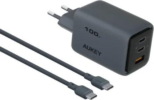 AUKEY Comet Mix 100W GaN 4-Port PD PA-C5 Bundle Cable Bundle