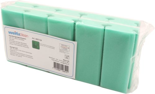 WEITACLEAN Padschwamm 150x70x43mm 5028026 gr&uuml;n, kratzfrei 10 St&uuml;ck