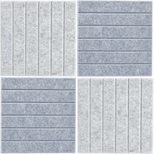 ZELLER Pinboard-Set, 4tlg. 30x30 cm 11579 hell-/dunkelgrau