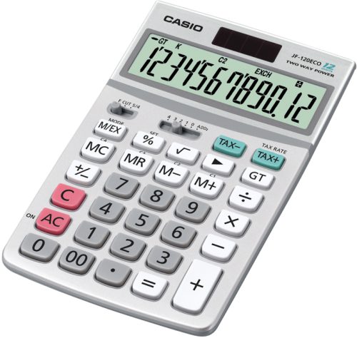 CASIO Tischrechner JF-120ECO 12-Stellen, Solar/Batterie