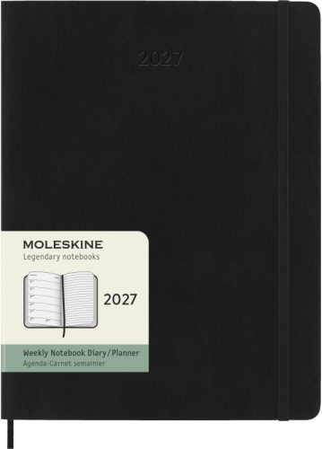MOLESKINE Agenda Classic X-Large 2026 DSB12WN4Y26 1W/1S schwarz SC 19x25cm