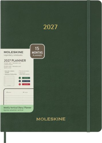 MOLESKINE Agenda Essential XX-Large 2026 8056999276539 1W/2S gr&uuml;n SC 21.6x27.9cm