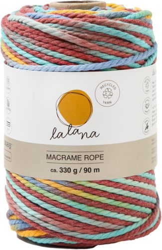 I AM CREATIVE Macrame Rope 6204.98 Rainbow 2, 3mm, 330g