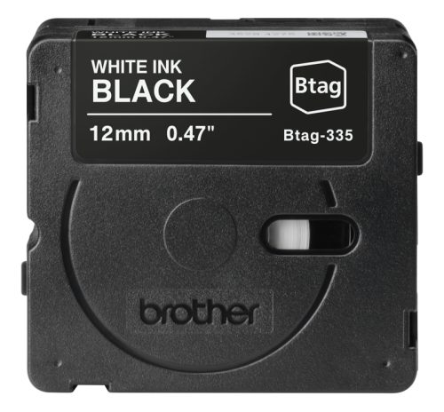 PTOUCH Band weiss/schwarz n.laminiert BTAG-335 PT-N10/N20/N25BT 12 mm
