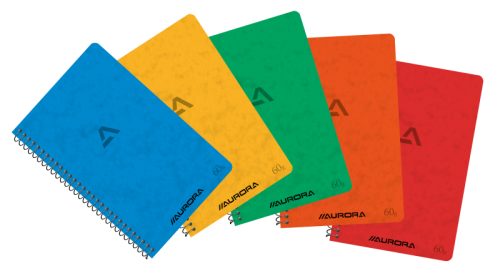 AURORA Spiralheft 10,5x16cm 1660GQ5 assortiert, kariert 5mm 120 S.