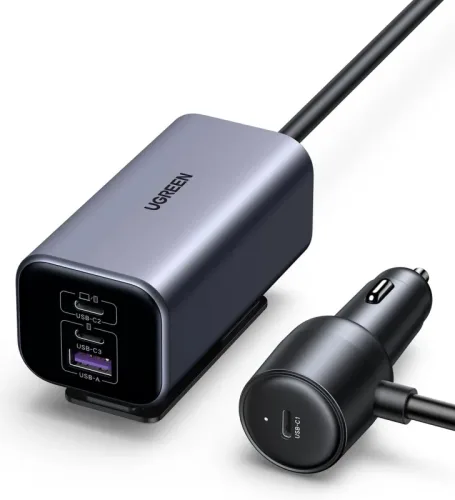 UGREEN Car Charger 150W,USB-C GaN 35571 USB-A+2xUSB-C Charging Hub