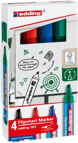 EDDING Flipchart Marker 383 1-5mm 383-E4 4 Farben