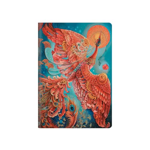 PAPERBLANKS Notizheft A6 CBD6321 Feuervogel dot 80 S.