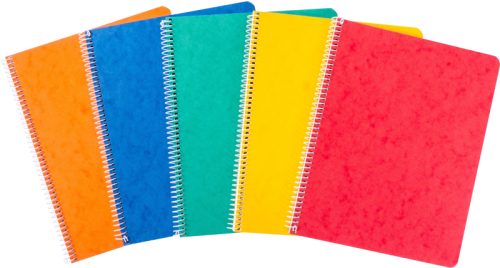 NOVOOO Spiralheft ass. 17.5&times;22cm 729781 kariert, 5mm, 70g 48 Blatt