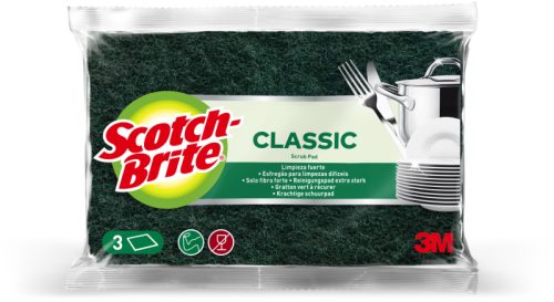 SCOTCH-BRITE Pfannenreiniger Scotch-Brite SBCLSP3 gr&uuml;n, 3 St&uuml;ck