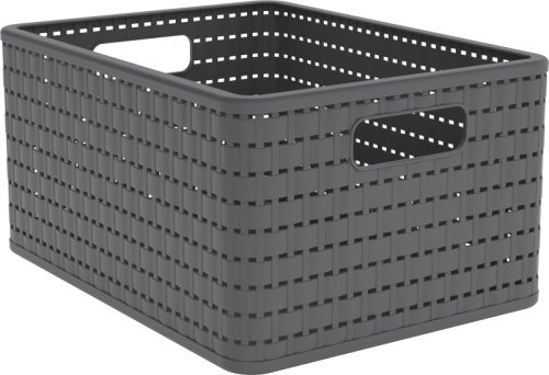 ROTHO Korb Country, A4 1115308046PC 18l, Holzkohle schwarz