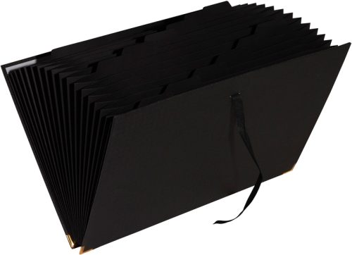 EXACOMPTA F&auml;chermappe Officebyme A4 58601E schwarz 18-teilig 24x34x4cm