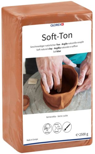 GLOREX Soft-Ton terracotta 2.5kg 68075337 lufth&auml;rtend, brennbar