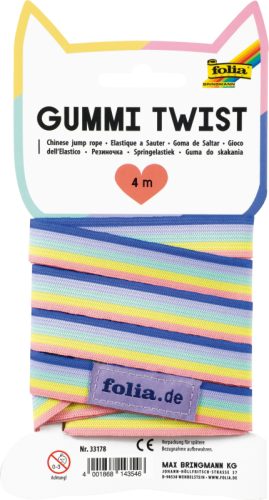 FOLIA Gummi-Twist Rainbow 4m 33178
