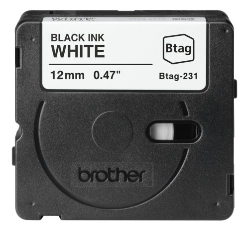PTOUCH Band schwarz/weiss n.laminiert BTAG-231 PT-N10/N20/N25BT 12 mm