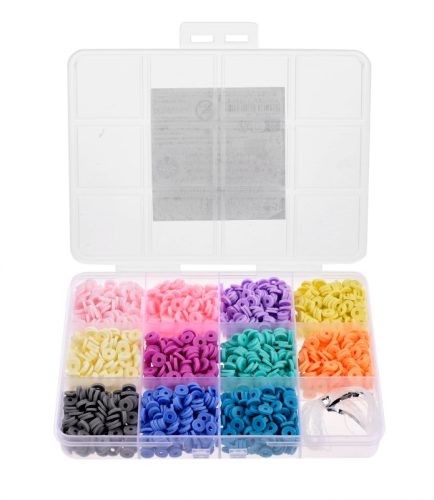GLOREX Heishi Perlen-Set 61630242 pastel, assortiert 1000 St&uuml;ck