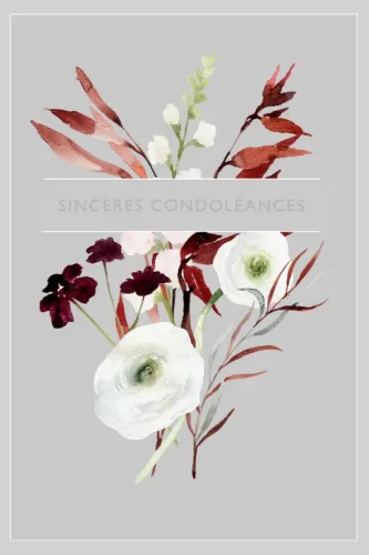 ABC Trauerkarte FR B6 53150 Blumen