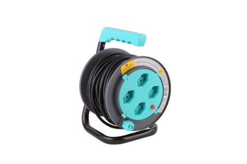 SCHOENENBERGER Kabelrolle 15m 89.100.15TU COLOR t&uuml;rkis/schwarz