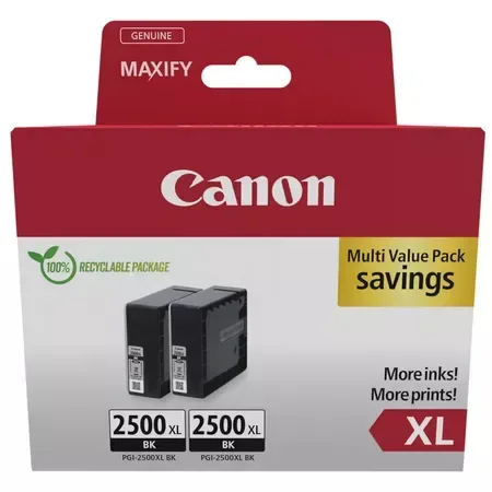 CANON Twin Pack Tinte XL schwarz PGI-2500BKT MAXIFY iB4050 2x70.9ml