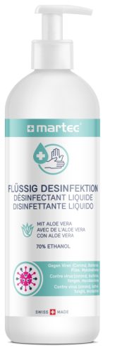 MARTEC Desinfektionsmittel 500ml 33086 Fl&uuml;ssig, mit Aloe-Vera