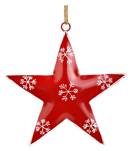 ROOST Weihnachtsh&auml;nger Stern 15x2cm 10044113 Metall, rot