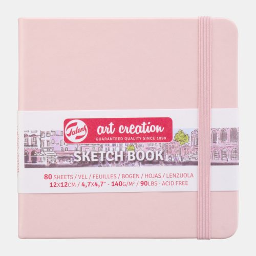 TALENS Sketchbook 12x12cm 9314014M pastellrosa 80 Seiten