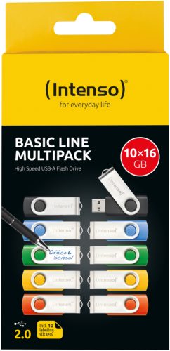 INTENSO USB-Stick Basic Line 10x16GB 3503571 USB 2.0 Mulitpack
