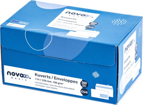 NOVOOO Couvert m/Fenster rechts C5/6 731517 100g, weiss 200 St&uuml;ck