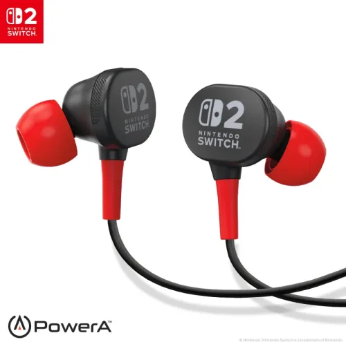POWER A Wired Earbuds NSHS0531-01 NSW2, Black