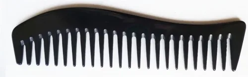 Frisierkamm, Hartgummi, schwarz, 19 cm