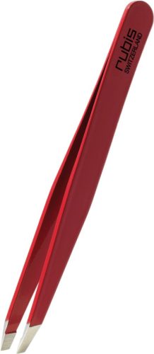 Rubis Pinzette schr&auml;g, Inox, rot