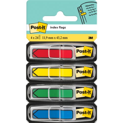 POST-IT Index Pfeile 43.1x11.9mm 684-4ARR3 4-farbig/4x24 Tabs