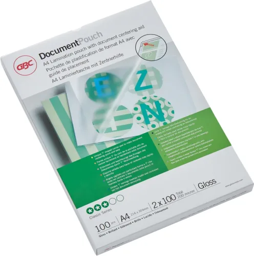GBC Laminiertasche A4 3740306 glanz, 100my 100 Stk