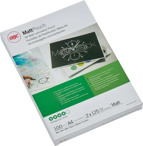 GBC, GBC Laminiertasche A4 3747241 matt, 125my 100 Stk