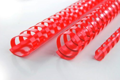 GBC Plastikbindr&uuml;cken 8mm A4 4028214 rot, 21 Ringe 100 St&uuml;ck