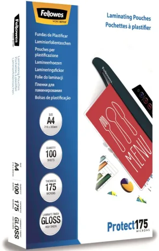 FELLOWES Laminiertasche A4 5308703 glanz, 175my 100 Stk