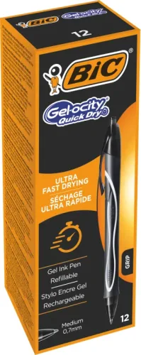 BIC Gel-ocity quick dry 949873 schwarz, 12 St&uuml;ck