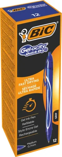 Bic - Gel-Tintenroller, 1 Stück, Blau Denim