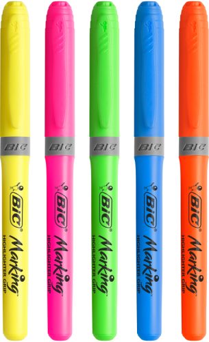 BIC Highlighter Grip 896055 ass. 5 St&uuml;ck