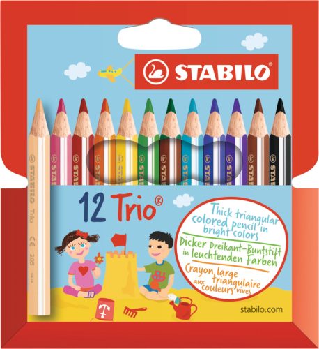 STABILO Trio dick kurz Farbstifte 205/1201 Etui 12 St&uuml;ck