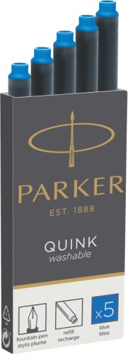 PARKER Tintenpatrone Quink Z 44 1950383 k&ouml;nigsblau, abwaschbar 5 St&uuml;ck