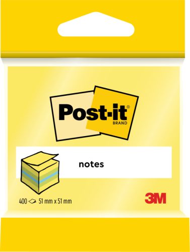 POST-IT Mini Cube 51x51mm 2012-L neon lemon 400 Blatt