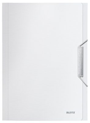 LEITZ Ordnungsmappe Style PP A4 39570004 weiss 6 F&auml;cher, 200 Blatt