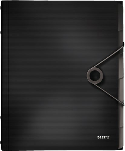 LEITZ Ordnungsmappe Solid PP A4 45691095 schwarz 6 F&auml;cher
