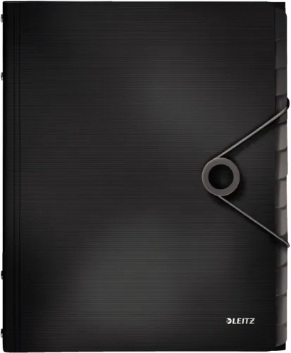 LEITZ Ordnungsmappe Solid PP A4 45701095 schwarz 12 F&auml;cher
